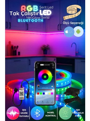 Onerous 1 M 12V Rgb LED Şerit, Bluetooth