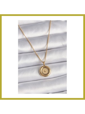 Bezos 316L Çelik Gold Renk Zincir Gold Model Kadın Kolye Bcks