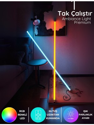 Onerous Rgb Tüp LED Lamba, Uzaktan Kumandalı