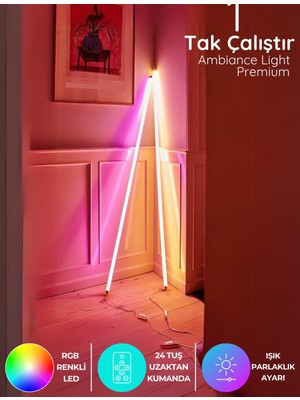 Onerous Rgb Tüp LED Lamba, Uzaktan Kumandalı