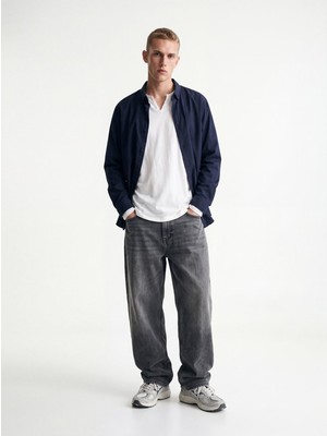 LTB Regular Fit Basic Lacivert Gömlek