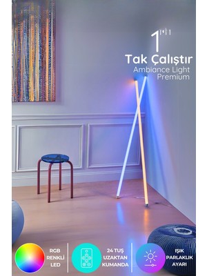 Onerous Rgb Tüp LED Lamba, Uzaktan Kumandalı