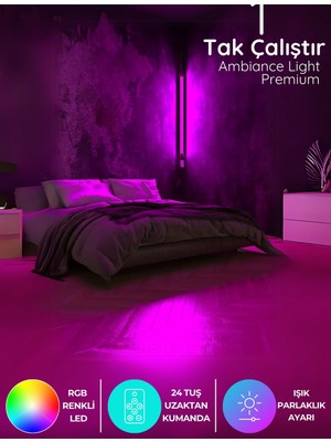Onerous LED Bar Aydınlatma, Uzaktan Kumandalı, Yapışkanlı