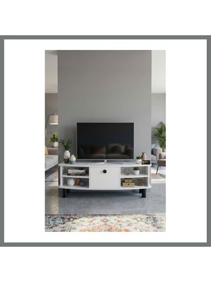 Bezos Vienna Tv Sehpası Suntalam Beyaz 136X44 cm Mmbz