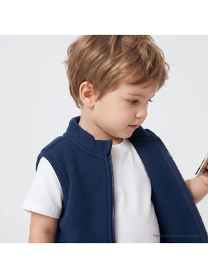 Hellobaby Erkek Bebek Polar Yelek Fermuarlı Dik Yaka Atlet