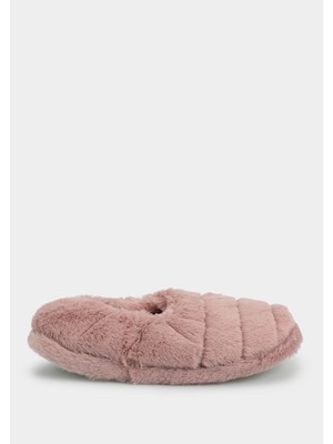 Peluche Pembe Kadın Ev Terliği