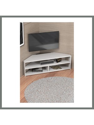 Bezos Köşe Tv Ünitesi Beyaz 140 cm Mmbz