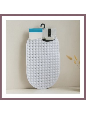 Bezos Oval Kaydırmaz Banyo Paspası 63 Vantuzlu Plastik 34X65 cm Bzss