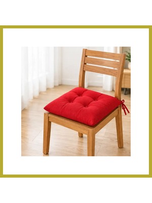 Bezos Bağcıklı Sandalye Minderi · 40 × 40 × 4 cm | Kırmızı | Dış Mekân Bcks