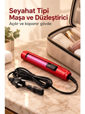 Düz ve Dalgalı Saçlar Için Seyahat Tipi Maşa ve Düzleştirici - Lisinya