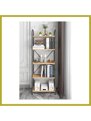 Bezos Metal Kitaplık Atlantik Çam 180 cm Bcks