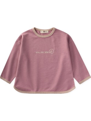 Cigit Geniş Kesim Mevsimlik Uzun Kollu T-Shirt 2-8 Yaş Leylak
