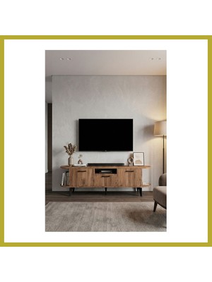 Bezos Mira Tv Sehpası Suntalam Siyah 160X35 cm Bcks