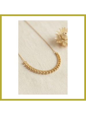 Bezos Gold Pirinç Topçuk Model Kadın Kolye Bcks