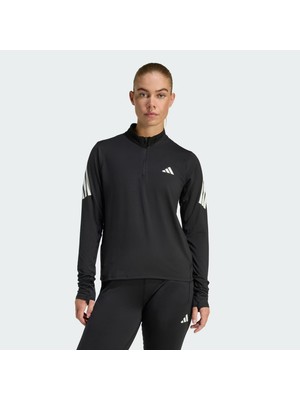 Adidas ADI365 Iconic Running 1/2 Fermuarlı Kadın Uzun Kollu T-Shirt JZ5149