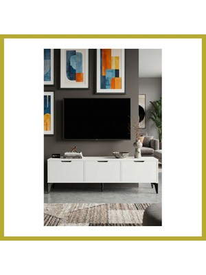 Bezos Royal Tv Sehpası Suntalam Beyaz 160X35 Bcks