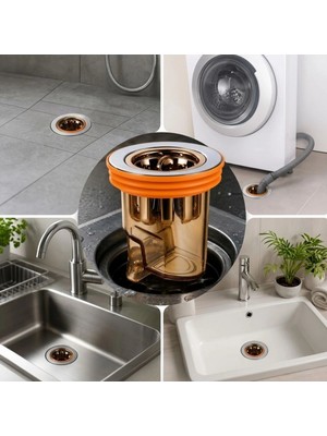 Eco Lounge Gider Kokusu ve Böcek Önleyici Gider Kapağı, Duş ve Lavabo Için Geri Akış Önleyici Plastik Yer Süzgeci Kapağı BX40