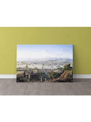 Happy Trend Bossoli-Istanbul'a Bakan Türkler Kanvas Tablo, 70X110 cm
