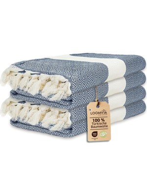 Happy Trend Paket -%100 Pamuk Peştamal 100X180 Cm, Havuz ve Plaj Havlusu, Spor Havlusu, Hızlı Kurur ve Koku Yapmaz, Emici, Hafif ve Kompakt, Gök Mavisi