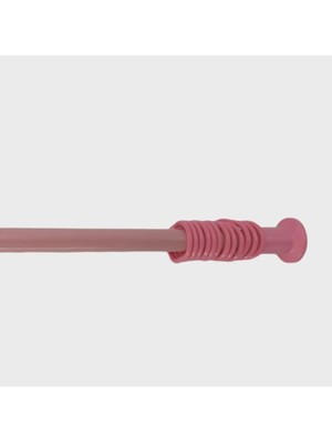 Happy Trend 160CM-260CM Pembe Duş Perde Borusu Duşakabin Perde Askısı Yaylı Duş Borusu Metal