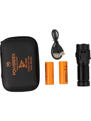 Happy Trend PD-7007 Şarjlı Mini El Feneri Güçlü Işık Polis Feneri 15 Watt Yedek Pilli