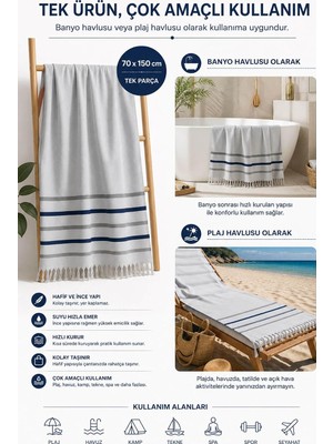 Happy Trend Deniz Plaj Peştemal HAVLUSU%100 Pamuklu 70X150 cm