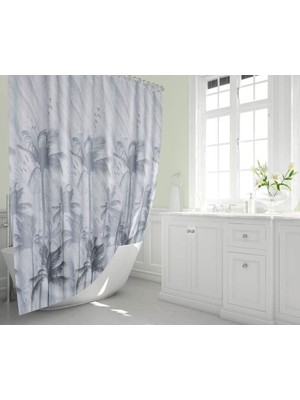 Happy Trend Tropik Banyo Duş Perdesi 5104 Çift Kanat 2X120X200