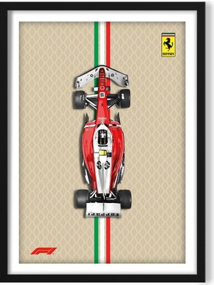 Happy Trend Formula F1 Ferrari Team Tablo Poster NO:0059 (Çerçeveli)