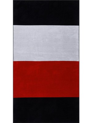 Happy Trend Hilfiger Üniseks Plaj Havlusu, Logolu, Çok Renkli (Çöl Gökyüzü/beyaz/kırmızı), Tek Beden