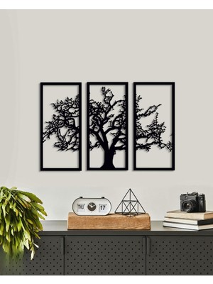Happy Trend Dizayn (86) Meşe Ağacı Dekoratif Metal Tablo 49 x 68