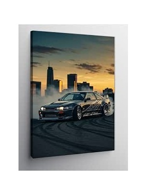 Happy Trend Tablo Gece Yarısı Spor Arabası, 50 x 70