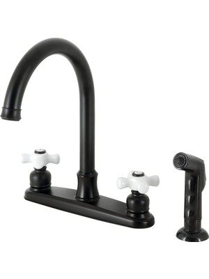 Happy Trend 20 cm Centerset Mutfak Musluğu, Püskürtücülü Mat Siyah