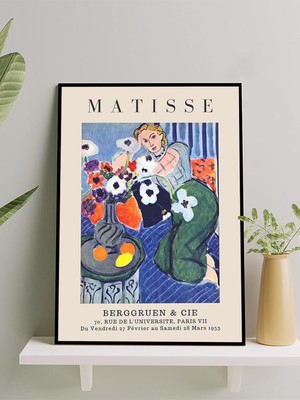 Happy Trend Matisse, Berggrue & Cie Sergisi, Figüratif Kübizm Sanatsal Çerçeveli Tablo - Çerçeveli Poster