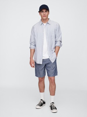 Gap Erkek Mavi Essential Khaki Şort