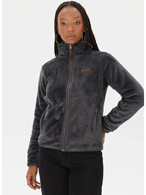 Columbia AL1086 Fıre Sıde Iı Sherpa Fz Siyah Kadın Dik Yaka Regular Fit Polar Sweatshirt