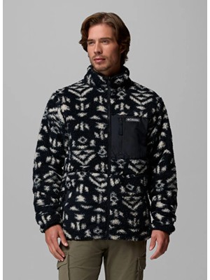 Columbia AM5170 Wınter Pass Reversıble Antrasit Melanj Erkek Dik Yaka Regular Fit Polar Sweatshirt