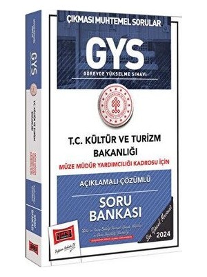 TeknoKapsül 2024 Gys Kültür ve Turizm Bakanlığı Müze Müdür Yardımcılığı Kadrosu Için Açıklamalı Çözümlü Soru Ban