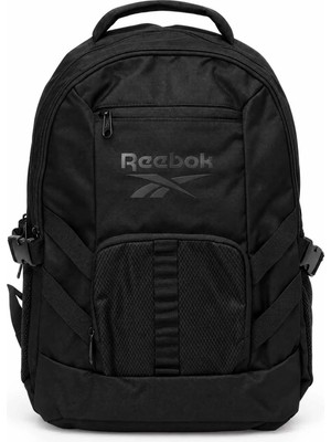 Reebok Siyah Okul Sırt Çantası Ünisex Günlük Çok Bölmeli Çanta 46X34X15 cm