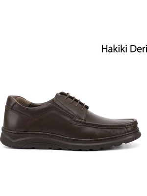 Gönderi(r) Erkek Kahverengi  Bağcıklı Hakiki Deri Ayakkabı