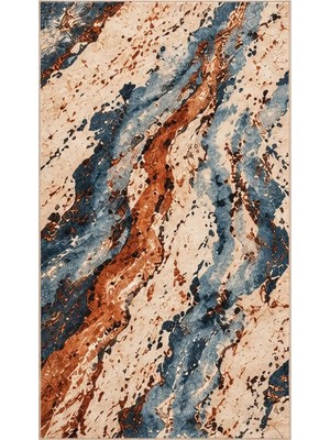 Aren Halı Gaoz Modern Multi Polyester ve Pamuklu Kaydırmaz Taban Yıkanabilir Dijital Baskı Halısı