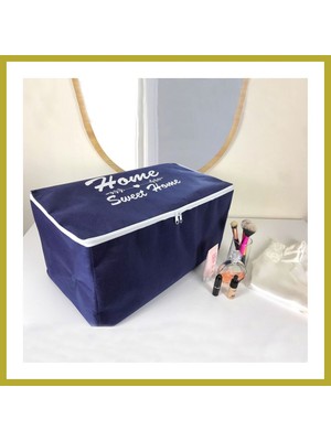 Bezos Lacivert Renk Fermuarlı Hurç Orta Boy 53X30X26CM Bcks