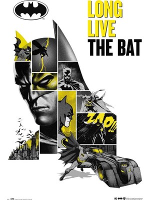 Erik Dc Comics Poster - Batman Posteri - 80. Yıl Dönümü Posteri - Sanatsal Baskı - Dekorasyon Oturma Odası Veya Yatak Odası - Boyut: 61 x 91 - Resmi Lisans - The Batman Taraftar Ürünü