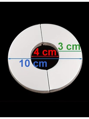 Musluk Aynası ve Rozeti 2 Parçalı Kendinden Yapışkanlı Paslanmaz Çelik Dekoratif Kapak Musluk Sökmeden Kolay Montaj Duvar Boşluğu Kapatıcı Batarya Aynası (ÖLÇÜ:10X4X3CM)