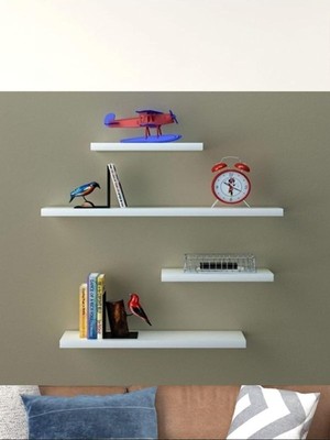Uçan Duvar Rafı 4 Lü Set Gizli Raf