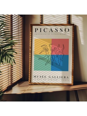 Tanıtım Picasso Çerçevesiz Poster, Modern Dekoratif Çerçevesiz Poster, Tablo, Picasso-7, 40 x 50