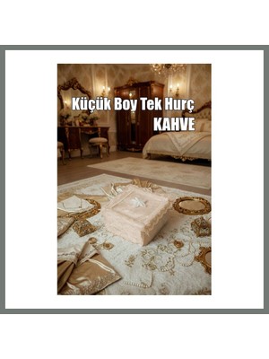 Bezos Çeyizlik Küçük Tek Hurç Çiçekli, Kadife Tek Hurç Çeyizlik Dantelli Hurç, Küçük Boy Hurç Mmbz