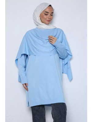 Julude Gülseli Kadın Atkı Kombinli Tesettür Triko Tunik P-00023681