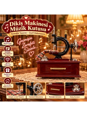 Ebuu Concept Nostaljik Dikiş Makinesi Müzik Kutusu