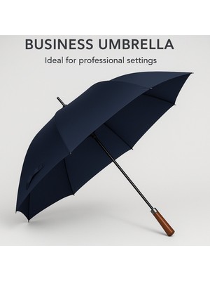 Toptancı Amca Protokol Şemsiyesi Business Umbrella Blue Mavi Premium Kılıflı Şemsiye 8 Telli