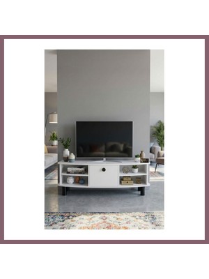 Bezos Vienna Tv Sehpası Suntalam Beyaz 136X44 cm Bzss
